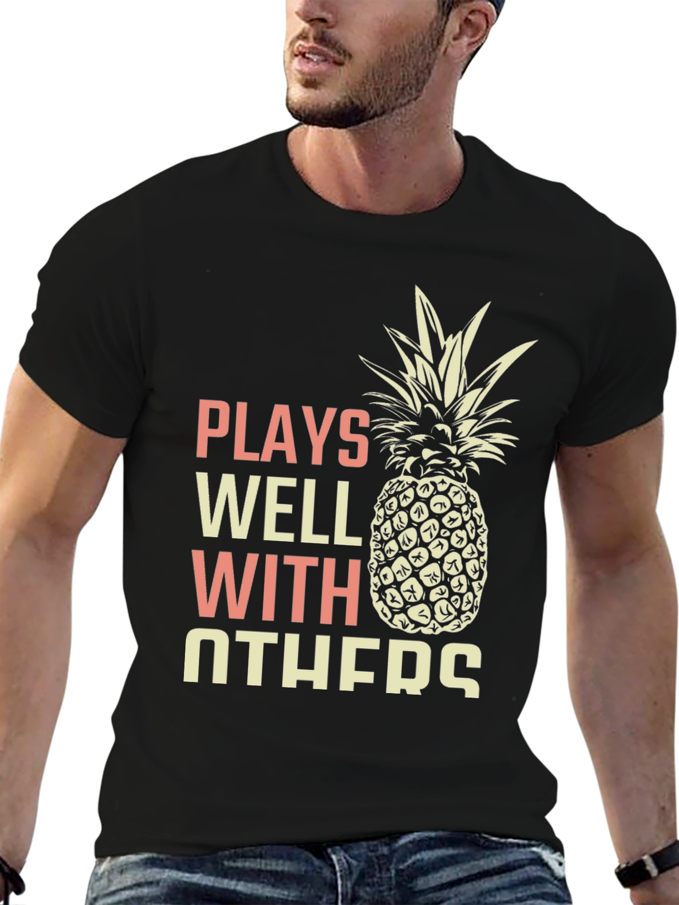 Plays Well With Others Pineapple Graphic Tee