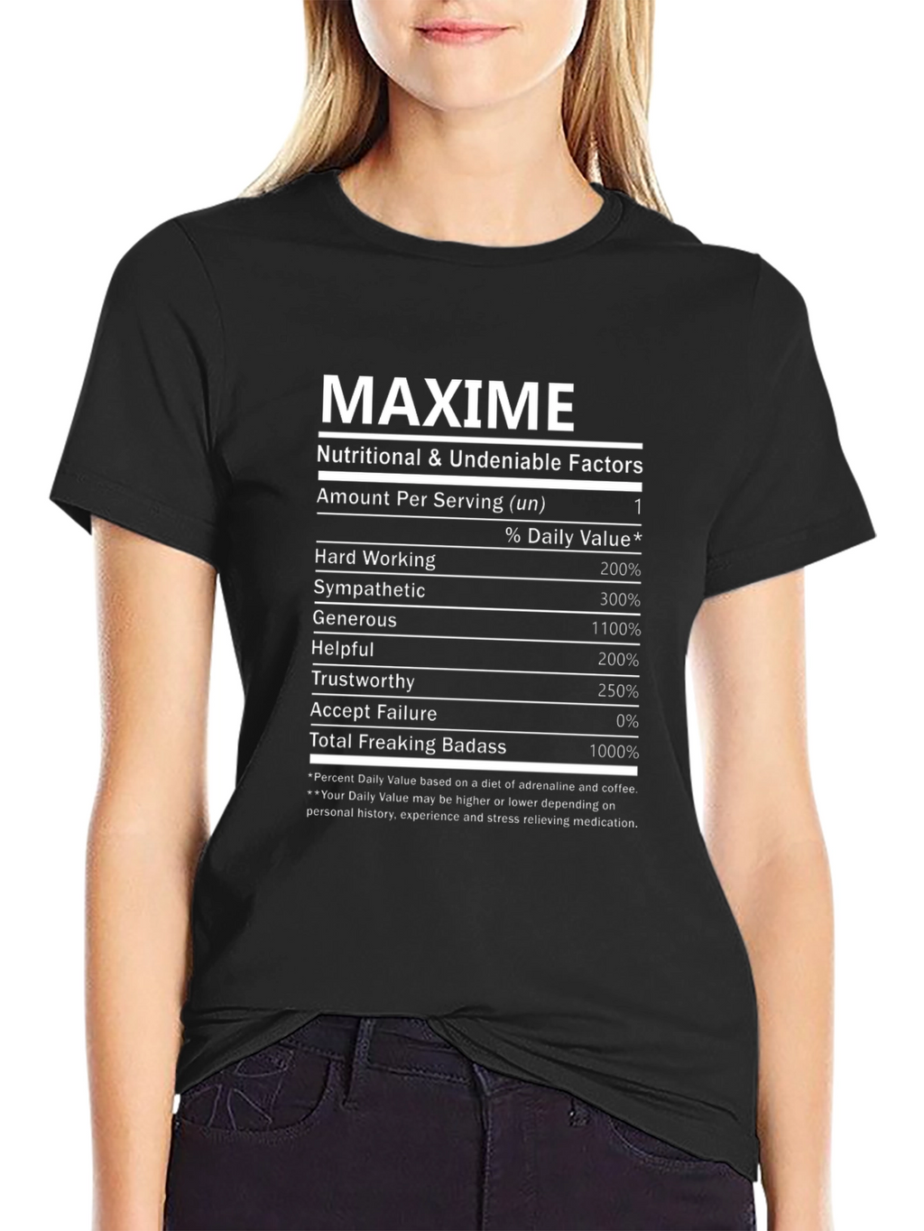 MAXIME Nutritional Facts T-Shirt - Badass Edition