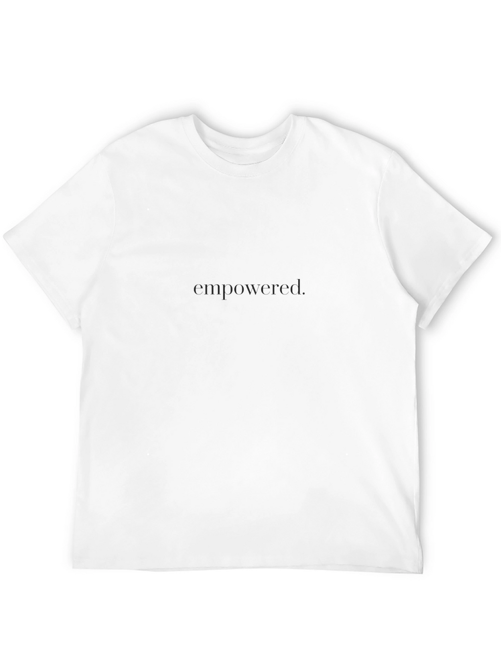 Empowered Black T-Shirt - Subtle Statement Tee
