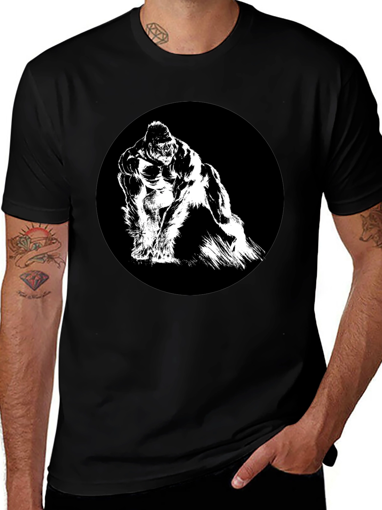 King Kong Graphic Tee - Black Cotton T-Shirt
