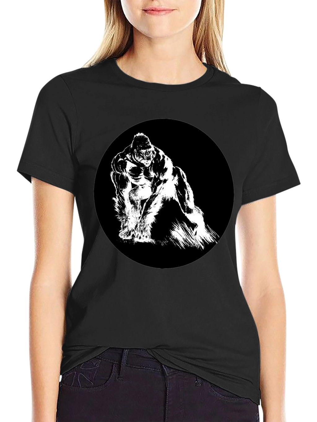 King Kong Graphic Tee - Black Cotton T-Shirt