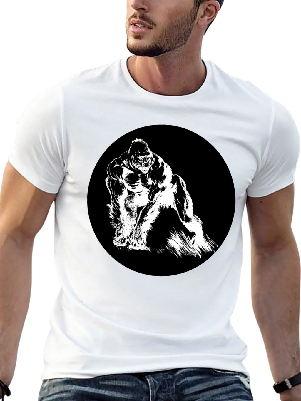 King Kong Graphic Tee - Black Cotton T-Shirt