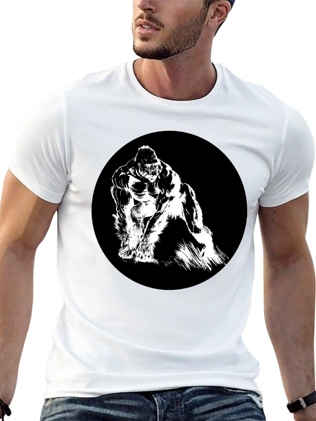 King Kong Graphic Tee - Black Cotton T-Shirt