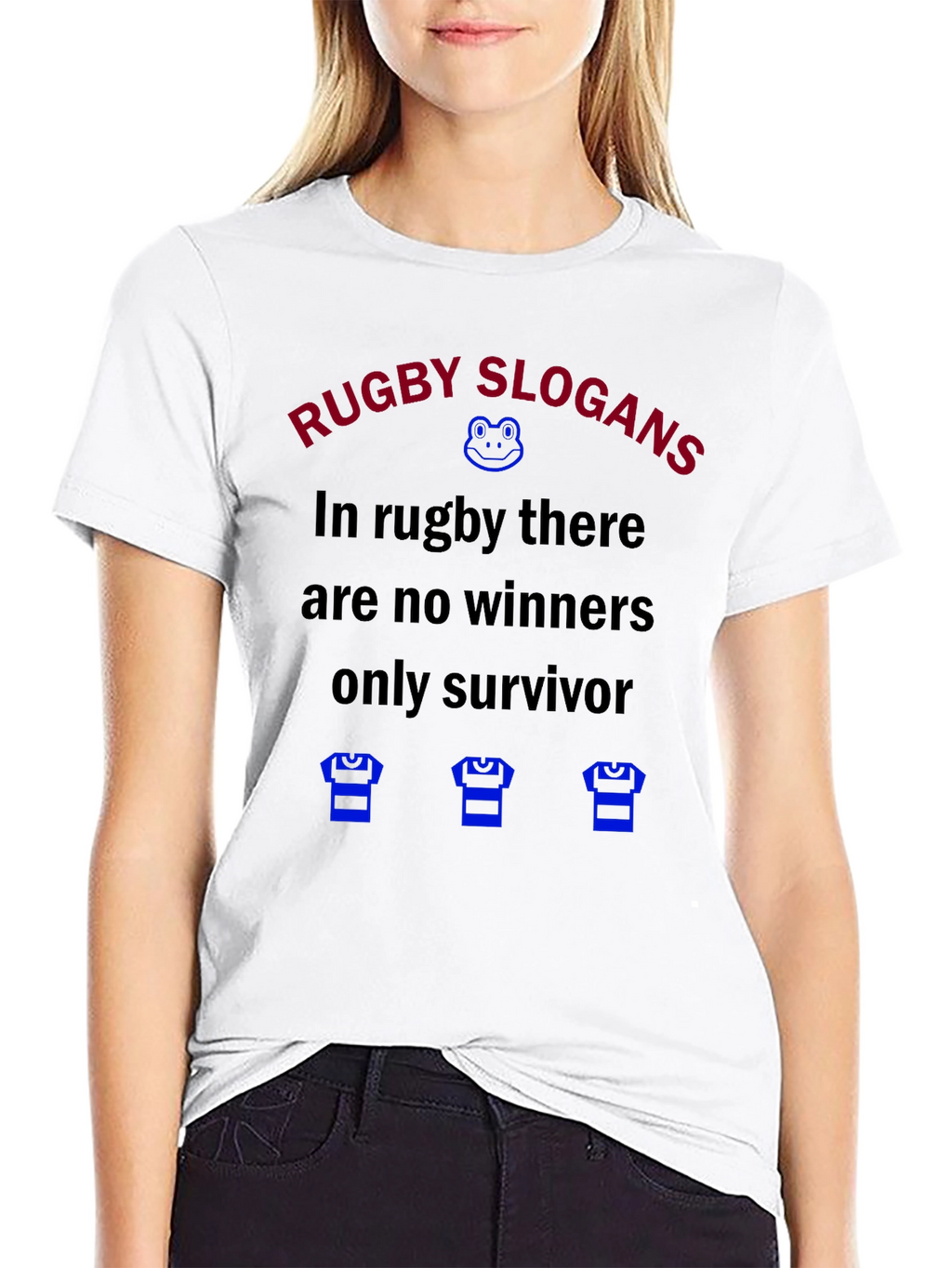 Rugby Slogans T-Shirt - No Winners Only Survivor