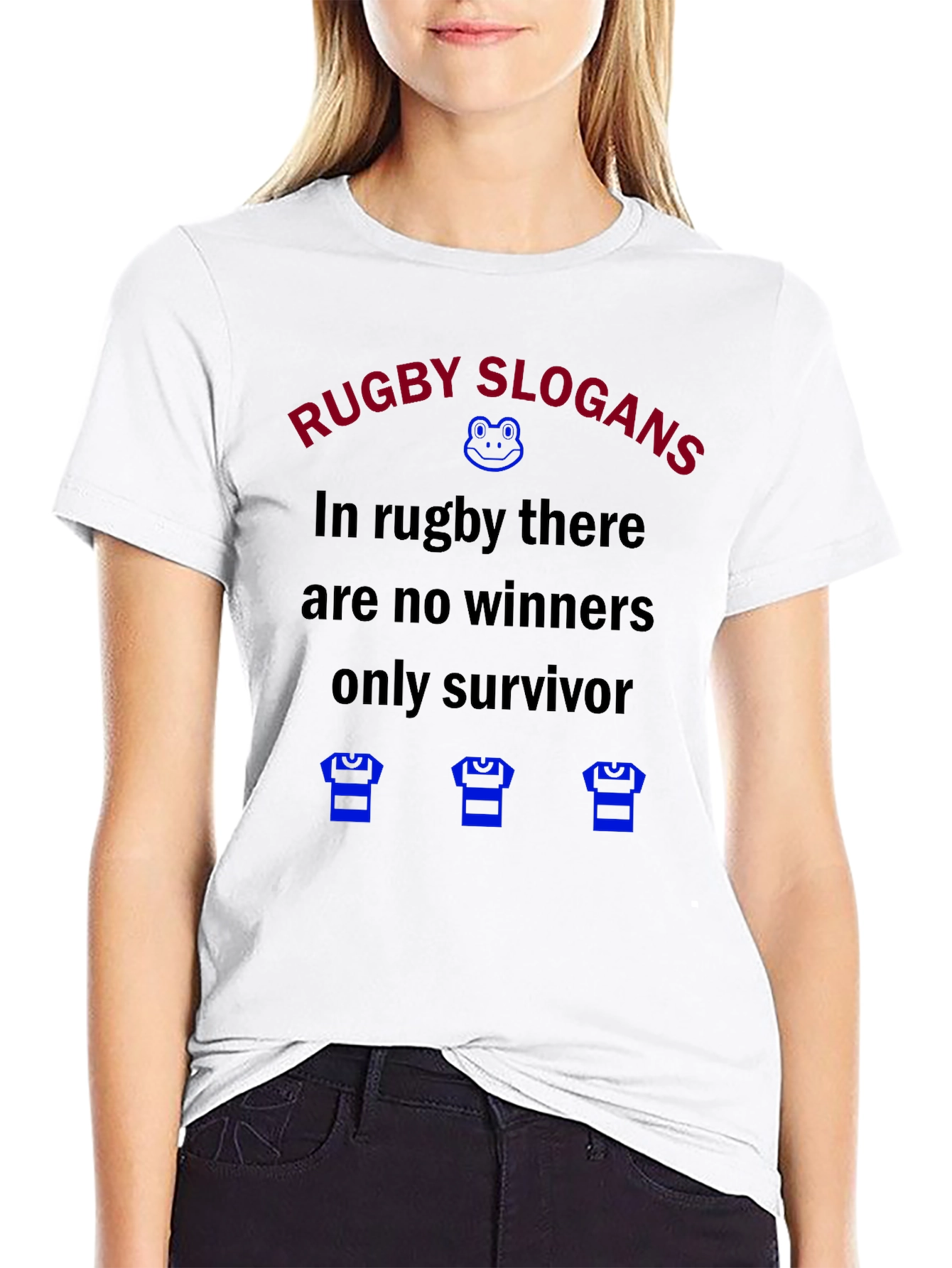 Rugby Slogans T-Shirt - No Winners Only Survivor