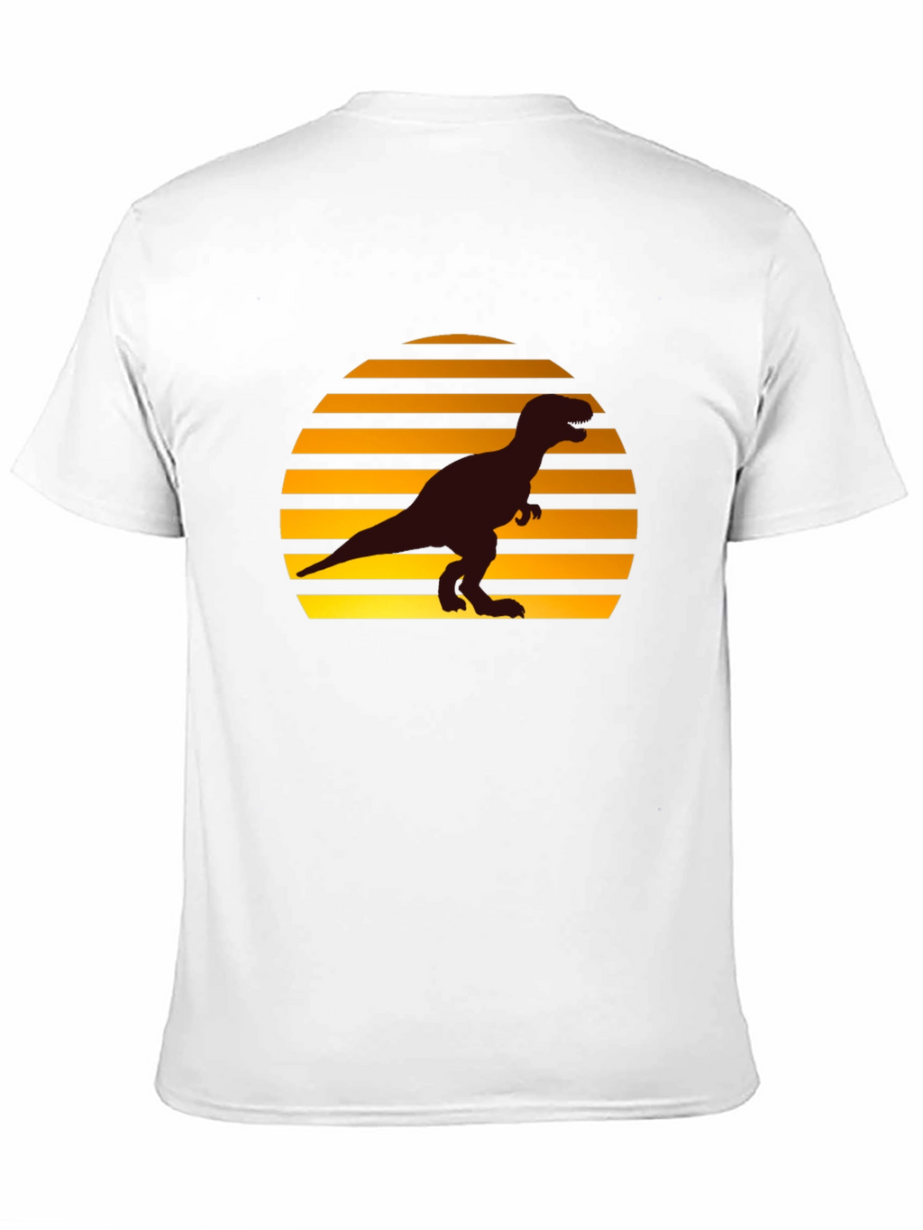 Retro Sunset T-Rex Graphic Tee - Black