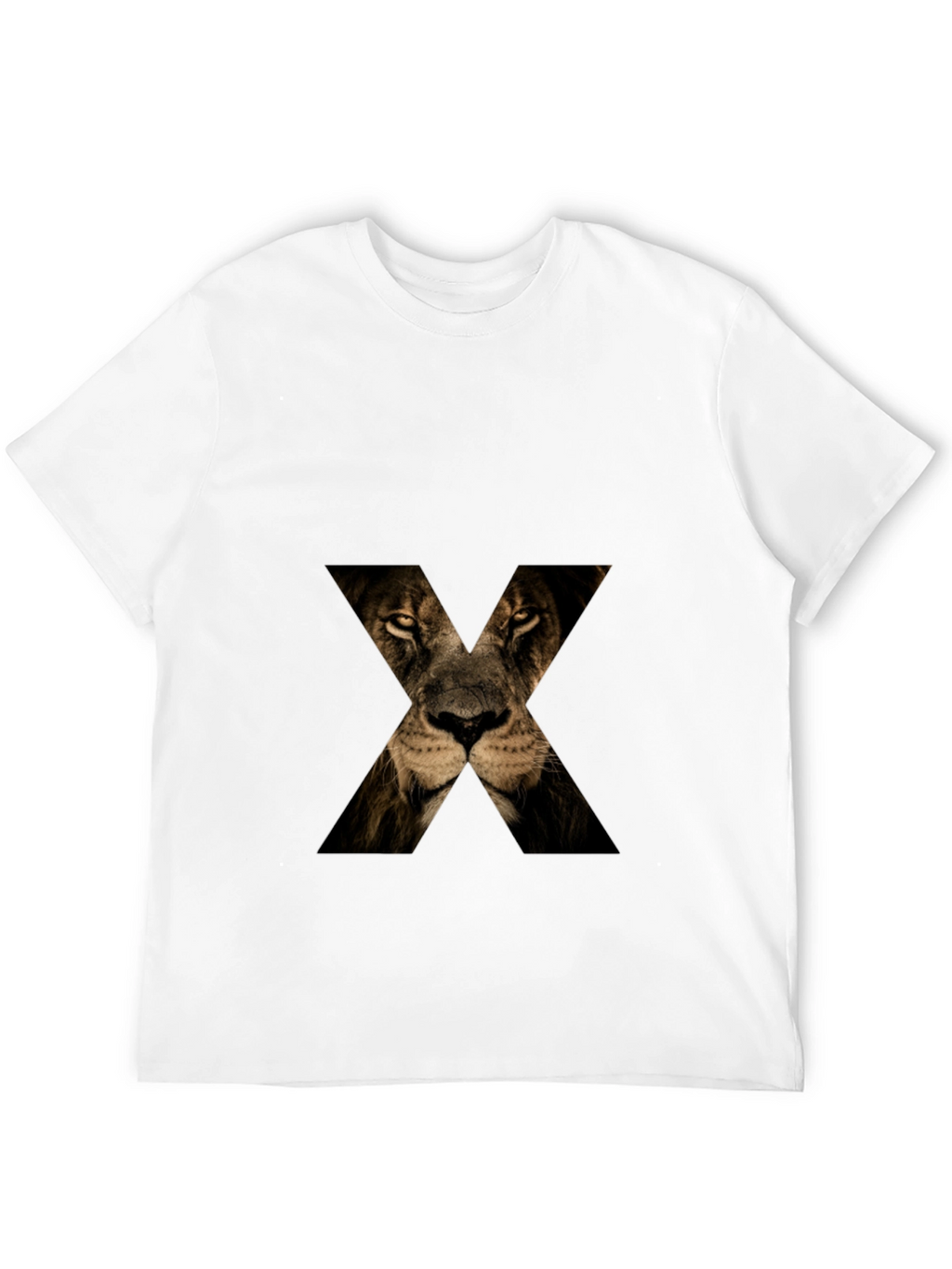 Lion Face X T-Shirt - Mens Graphic Tee