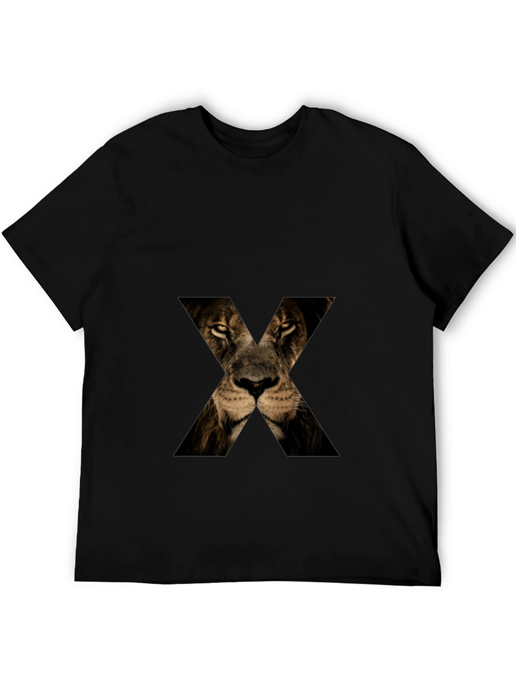 Lion Face X T-Shirt - Mens Graphic Tee
