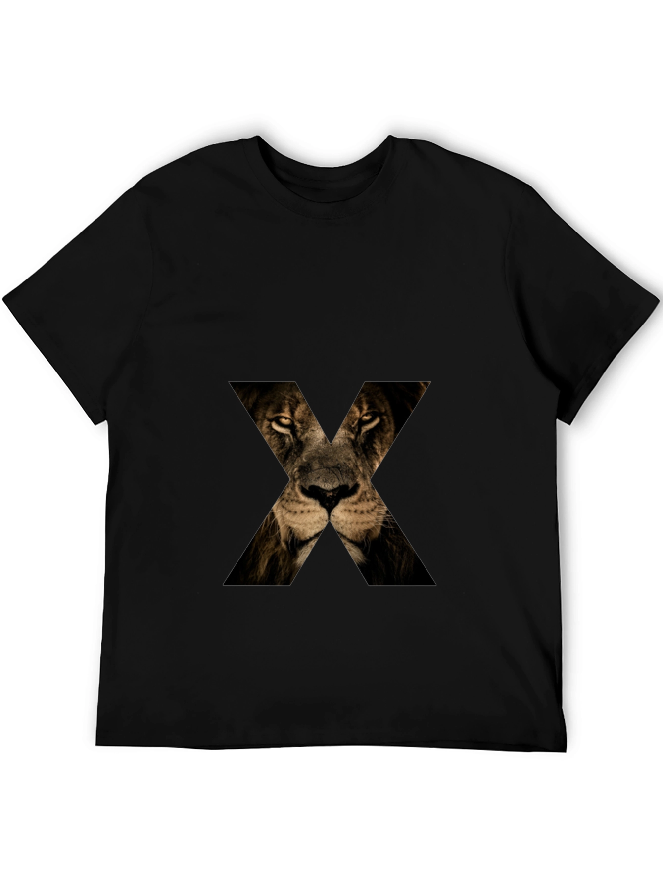 Lion Face X T-Shirt - Mens Graphic Tee