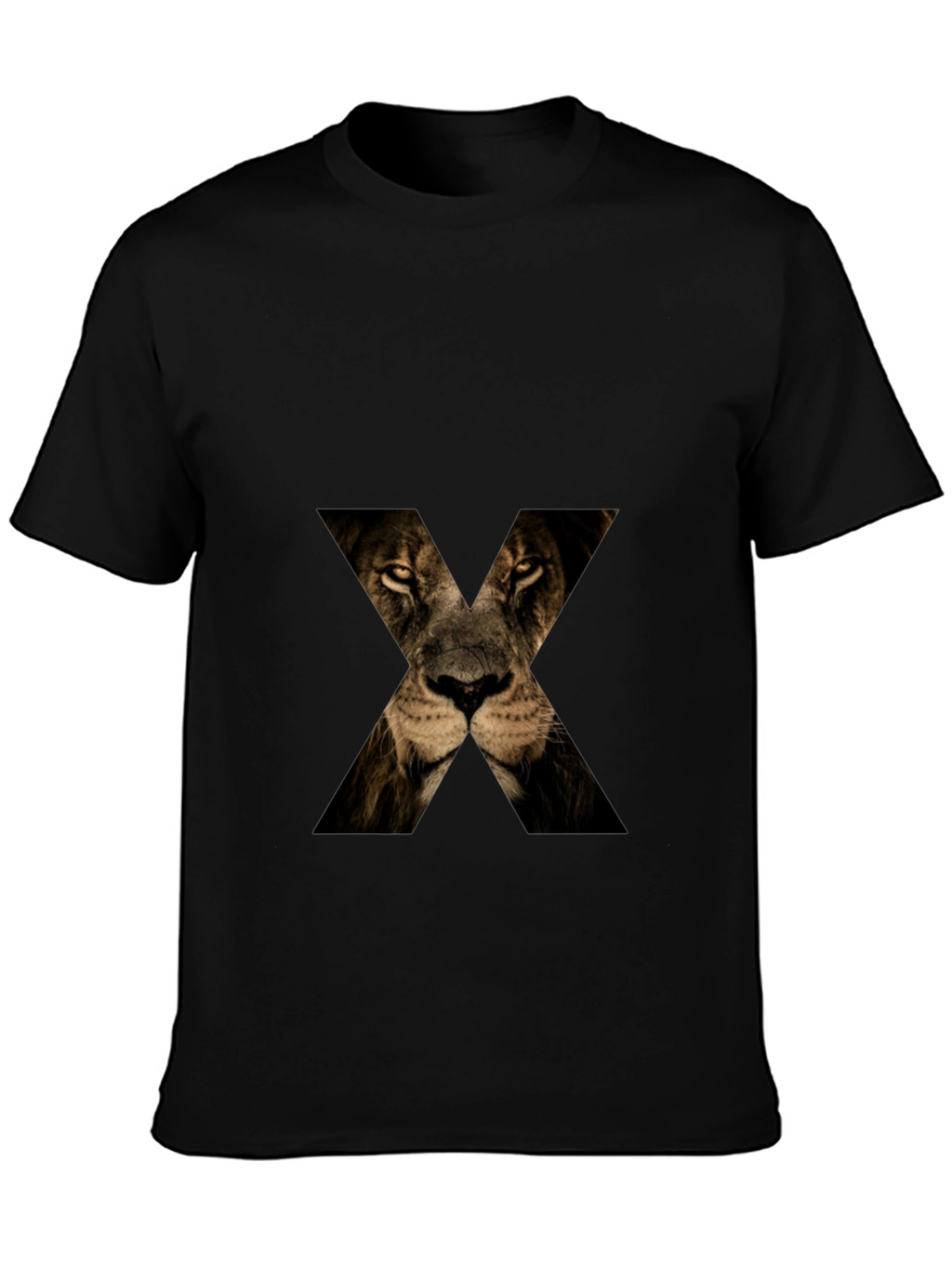 Lion Face X T-Shirt - Mens Graphic Tee