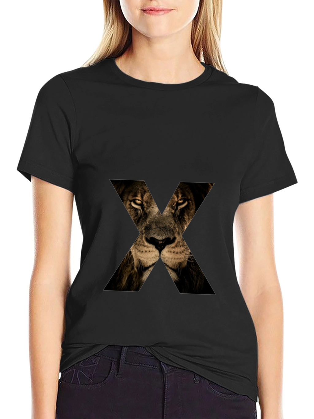 Lion Face X T-Shirt - Mens Graphic Tee