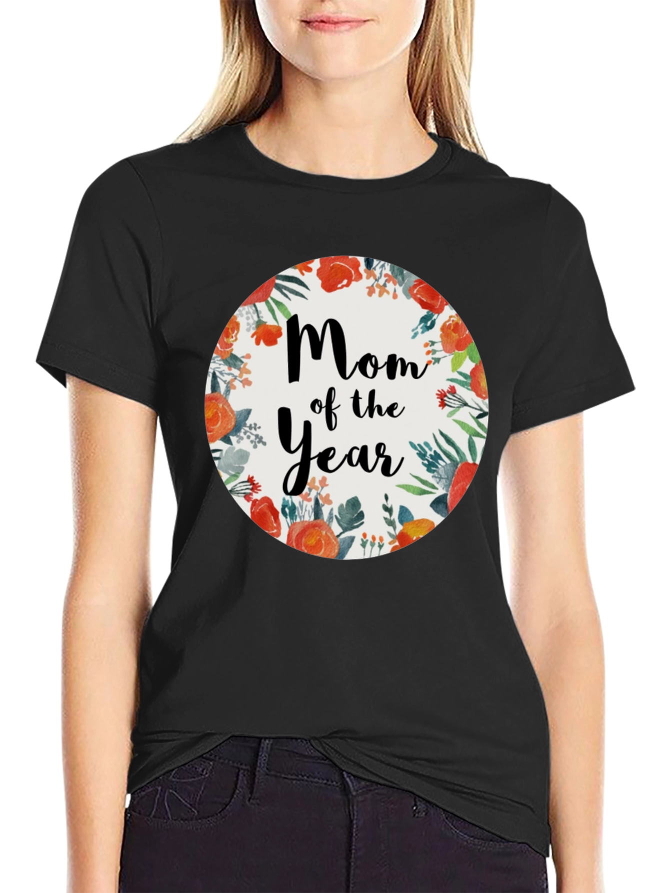 Mom of the Year Floral T-Shirt