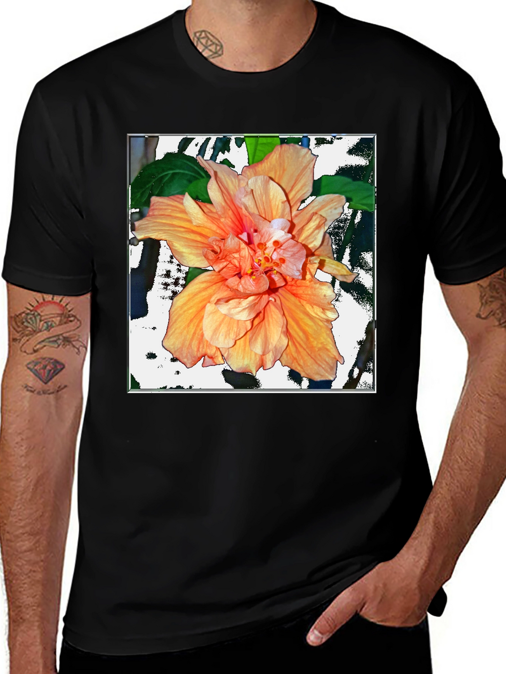 Hibiscus Flower Graphic T-Shirt