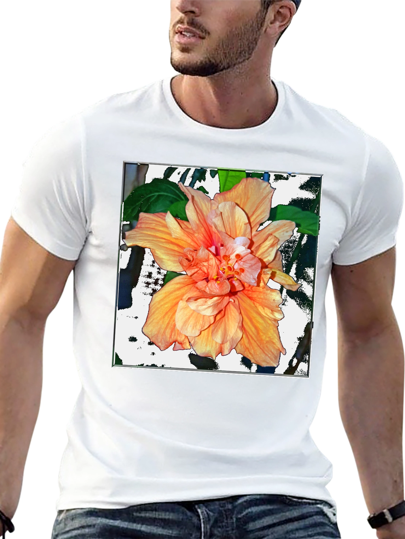 Hibiscus Flower Graphic T-Shirt
