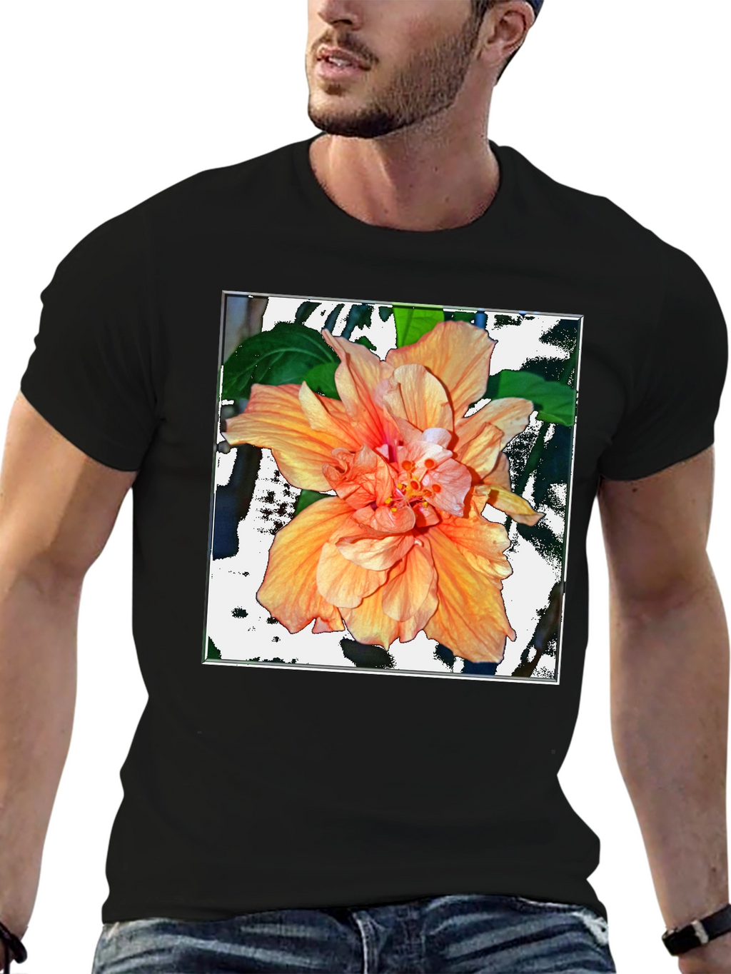 Hibiscus Flower Graphic T-Shirt
