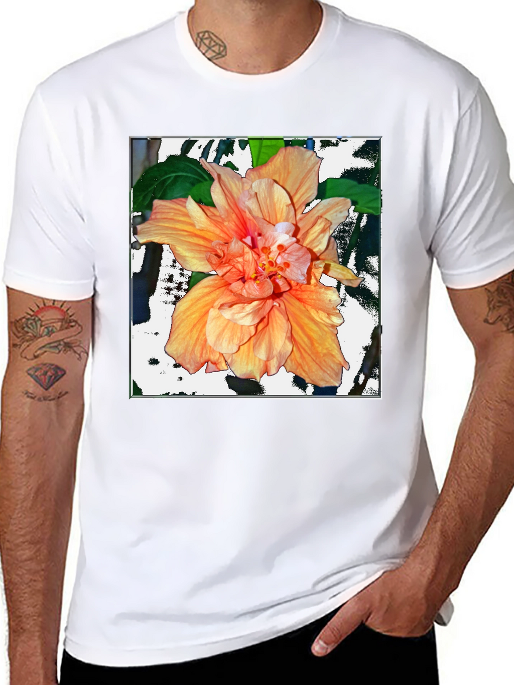 Hibiscus Flower Graphic T-Shirt
