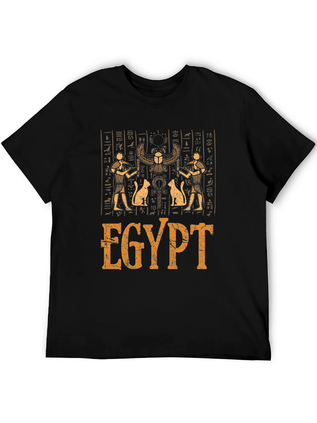 Egypt Hieroglyphic Print Graphic T-Shirt