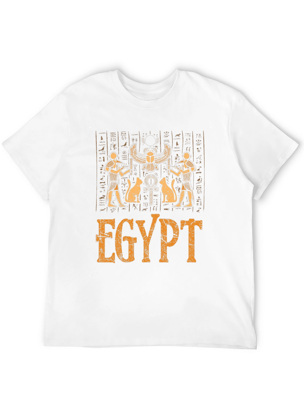 Egypt Hieroglyphic Print Graphic T-Shirt