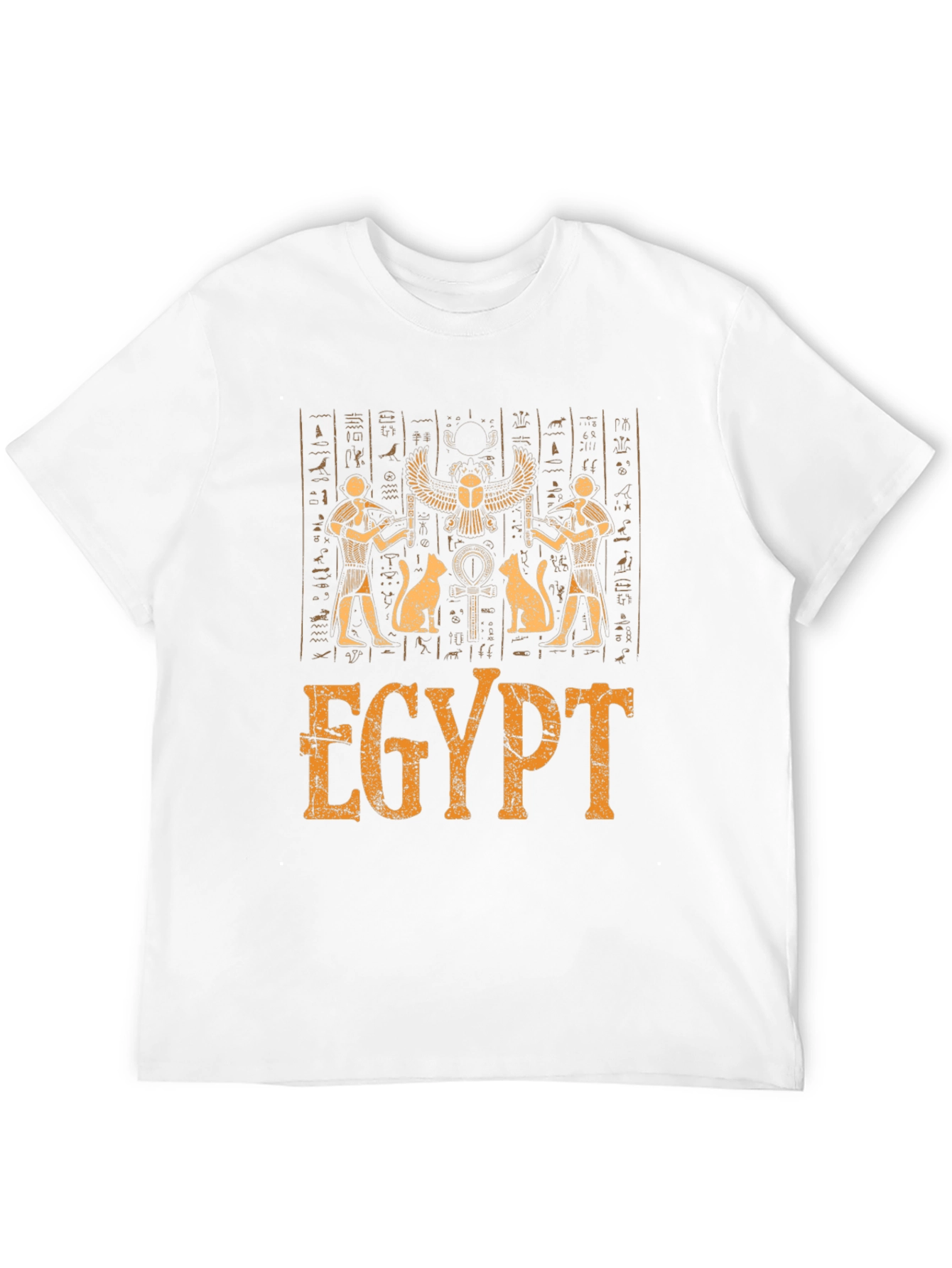 Egypt Hieroglyphic Print Graphic T-Shirt