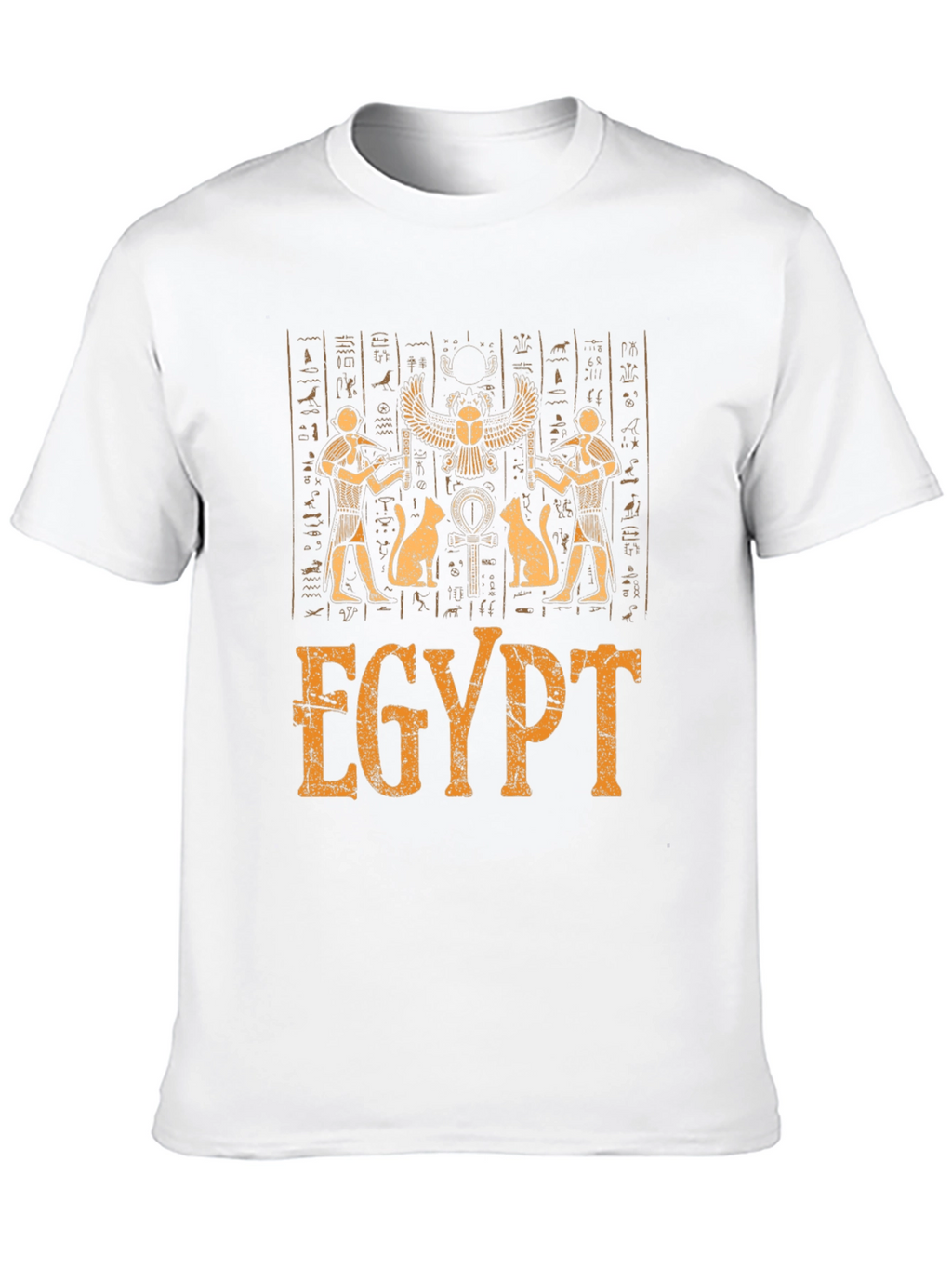 Egypt Hieroglyphic Print Graphic T-Shirt