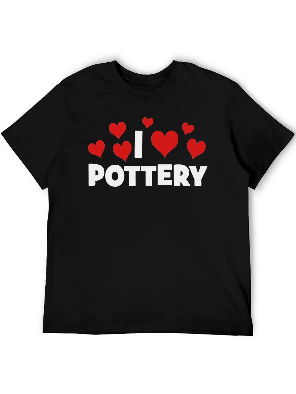 I Heart Pottery T-Shirt - Black Cotton Tee