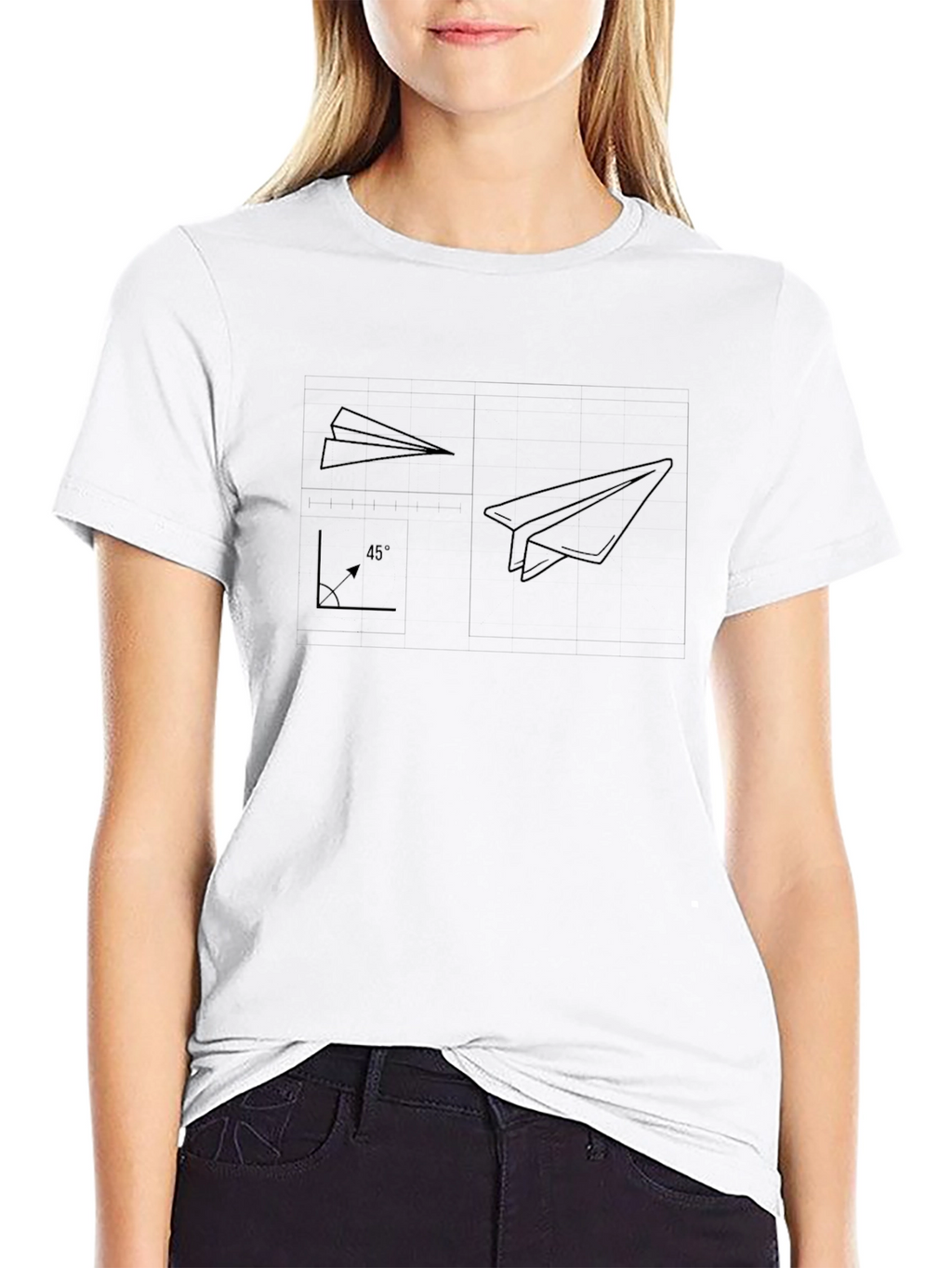 Paper Airplane Guide Black T-Shirt