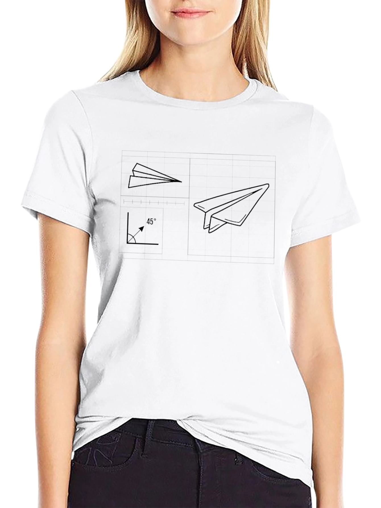 Paper Airplane Guide Black T-Shirt