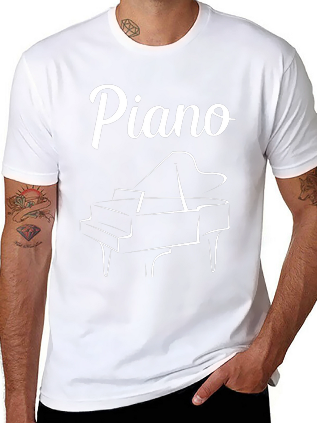 Piano Graphic Tee - Musician Gift