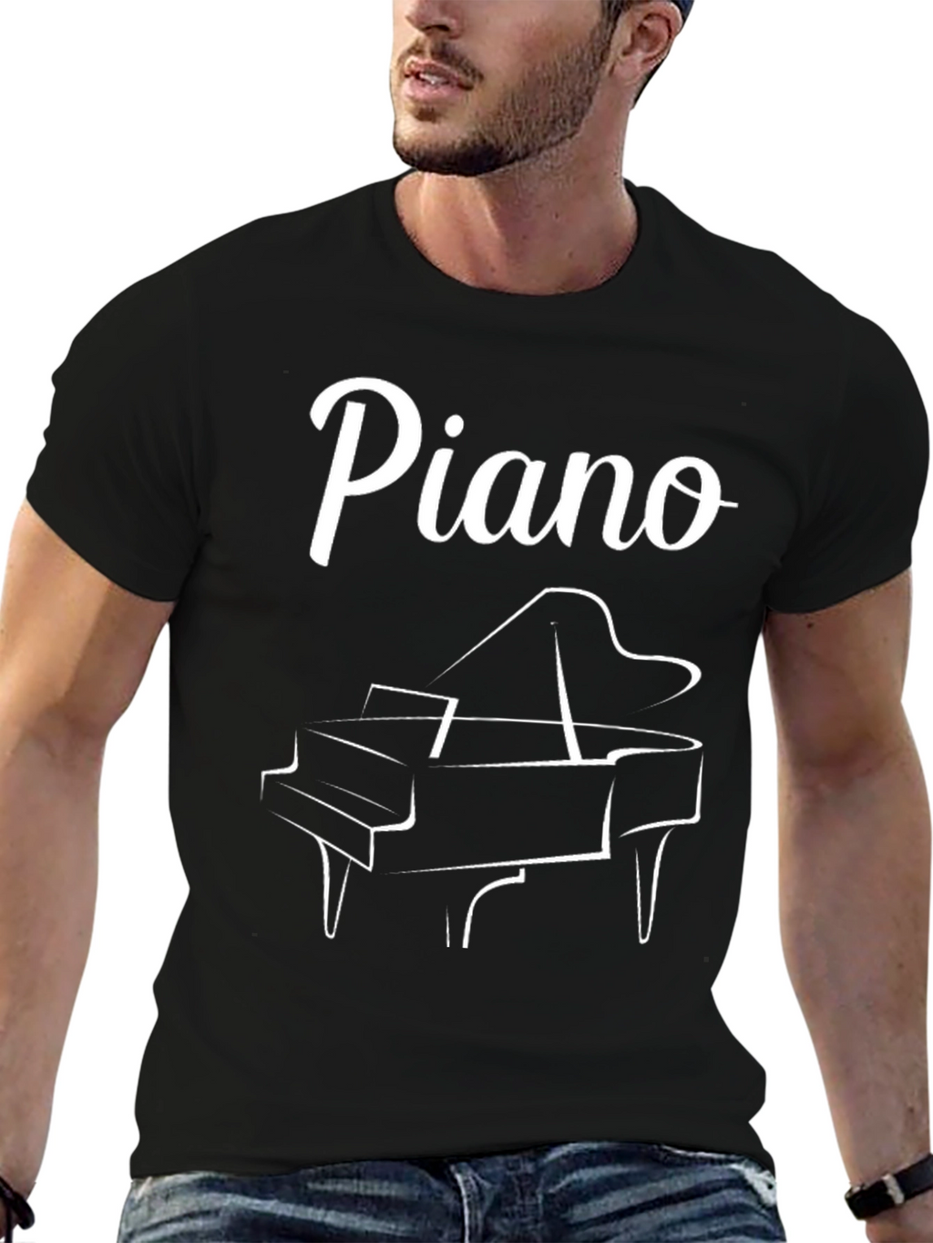 Piano Graphic Tee - Musician Gift