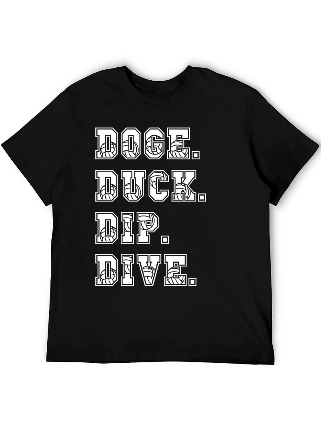 Volleyball Graphic T-Shirt - Dodge Duck Dip Dive