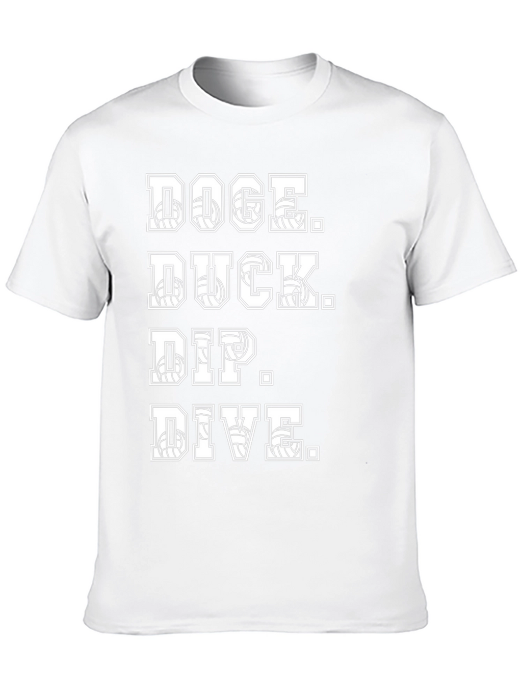 Volleyball Graphic T-Shirt - Dodge Duck Dip Dive