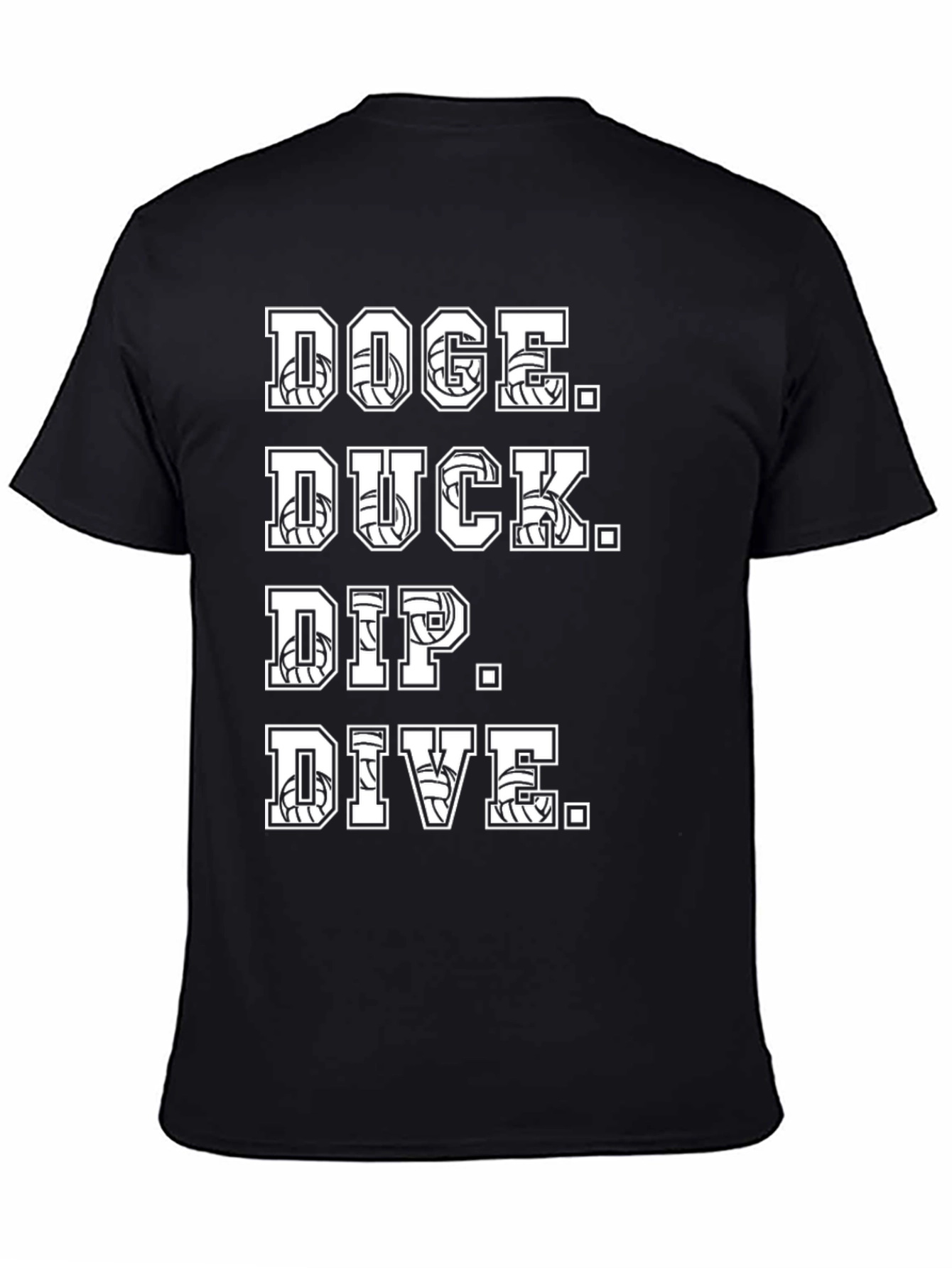 Volleyball Graphic T-Shirt - Dodge Duck Dip Dive