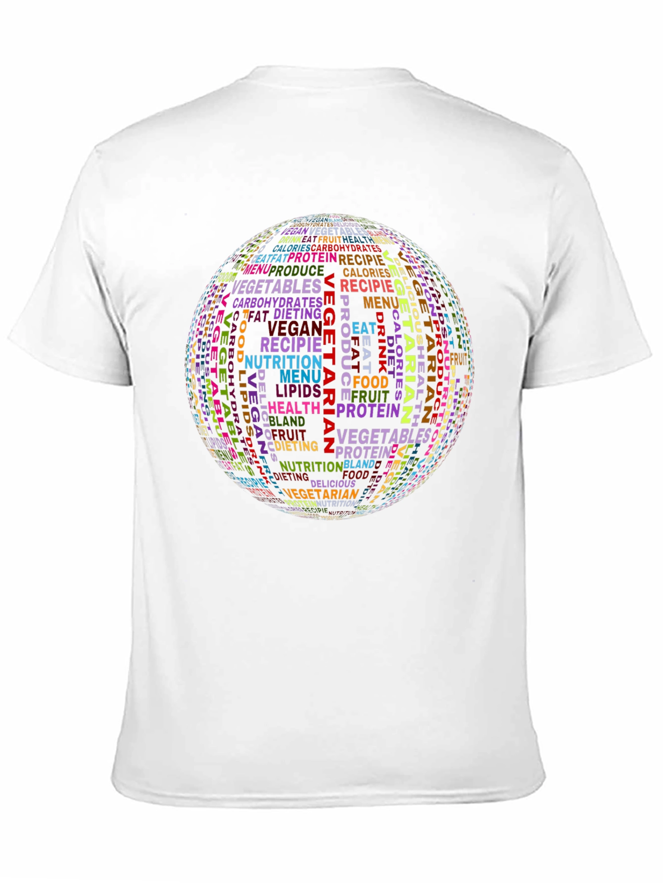 Vegetarian Word Art Graphic T-Shirt