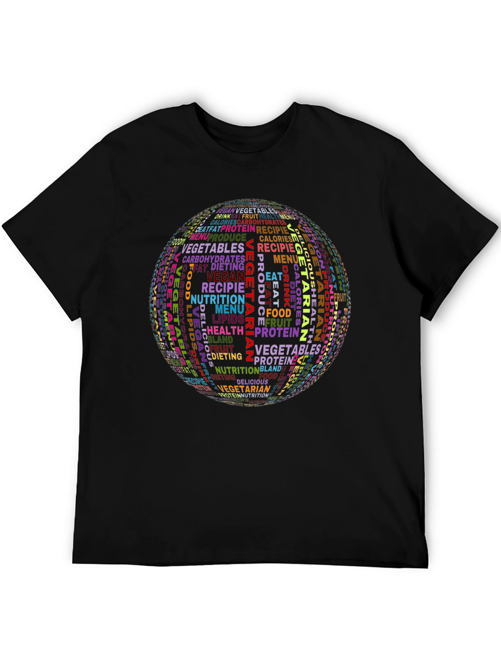 Vegetarian Word Art Graphic T-Shirt