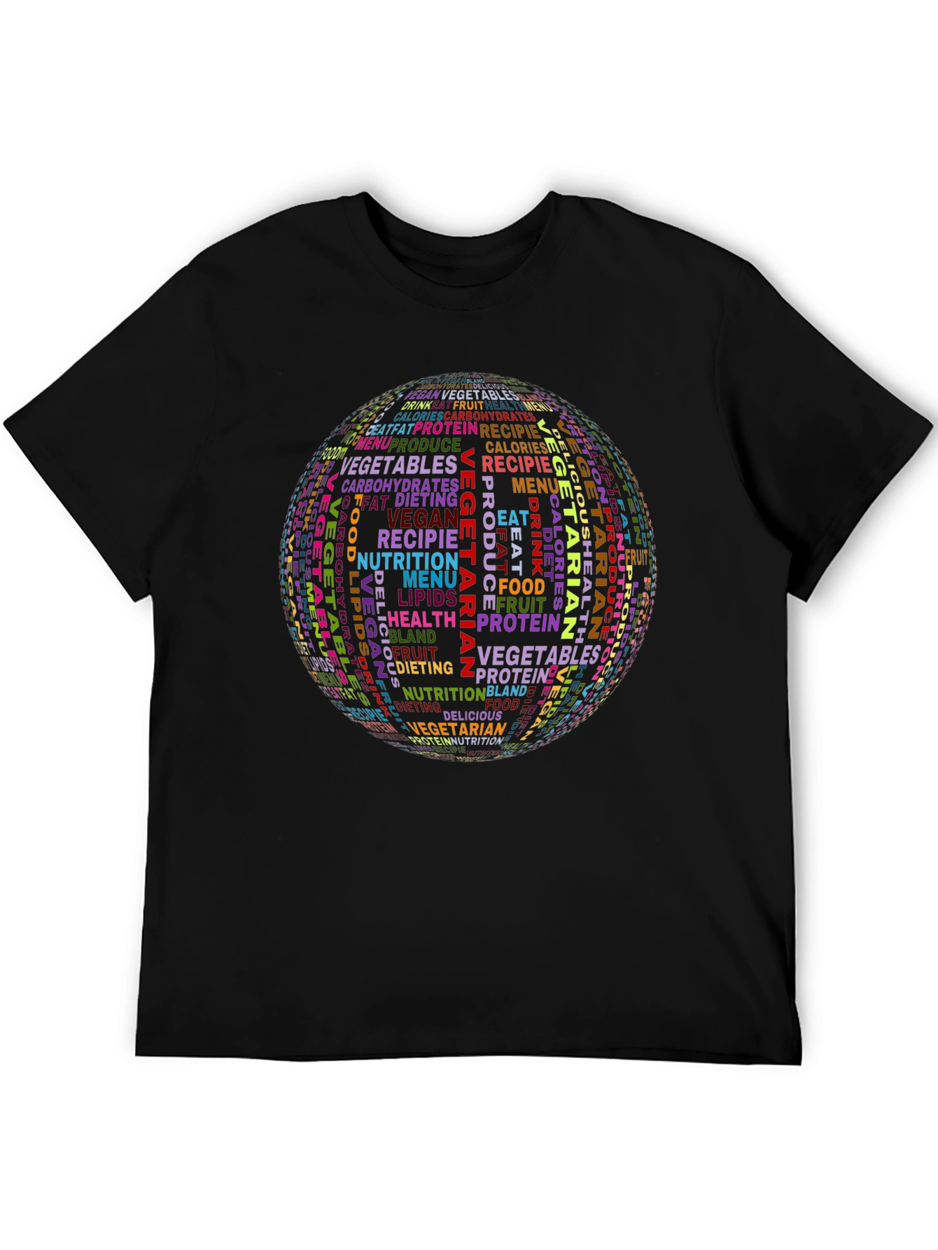 Vegetarian Word Art Graphic T-Shirt