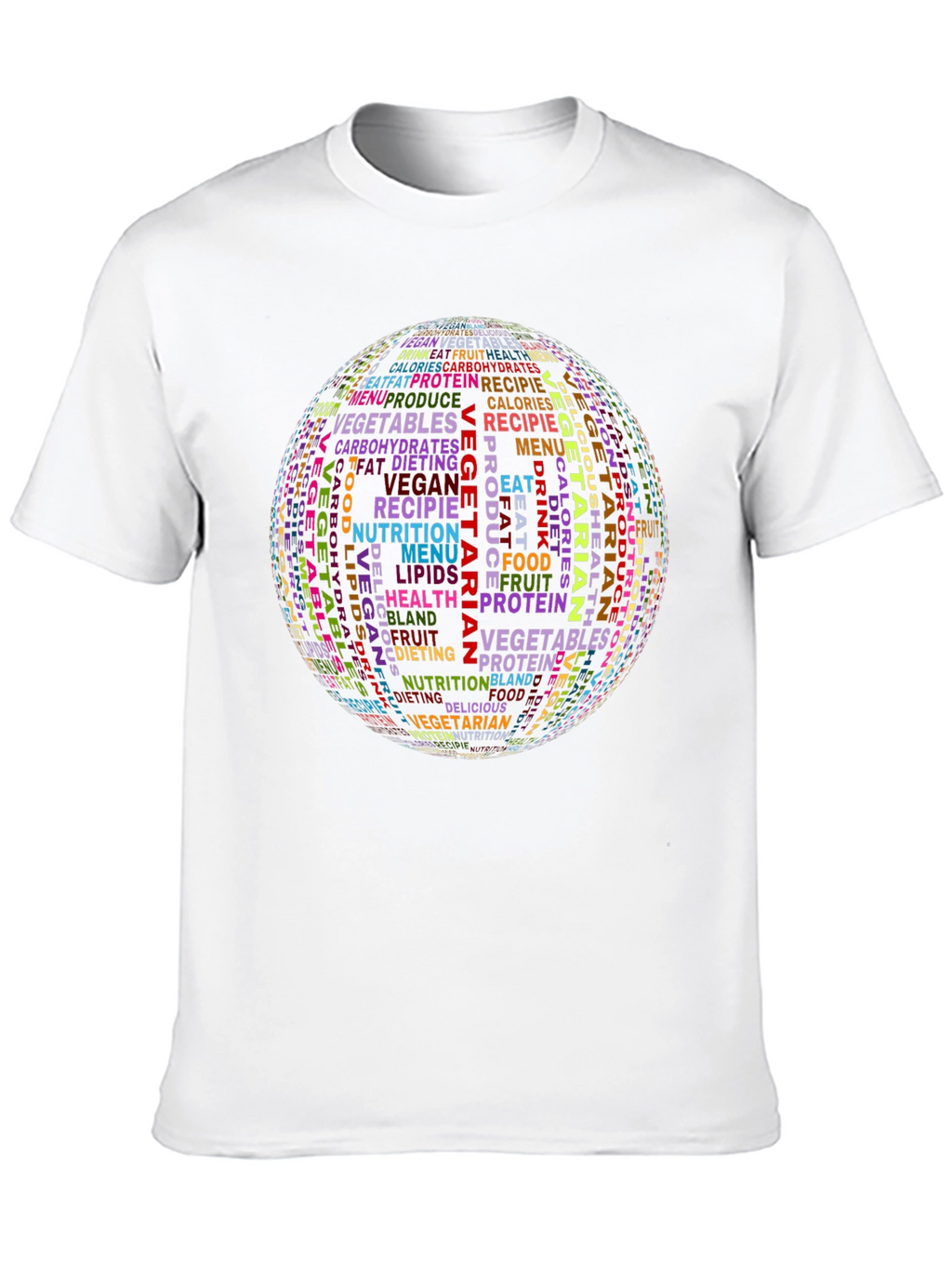 Vegetarian Word Art Graphic T-Shirt