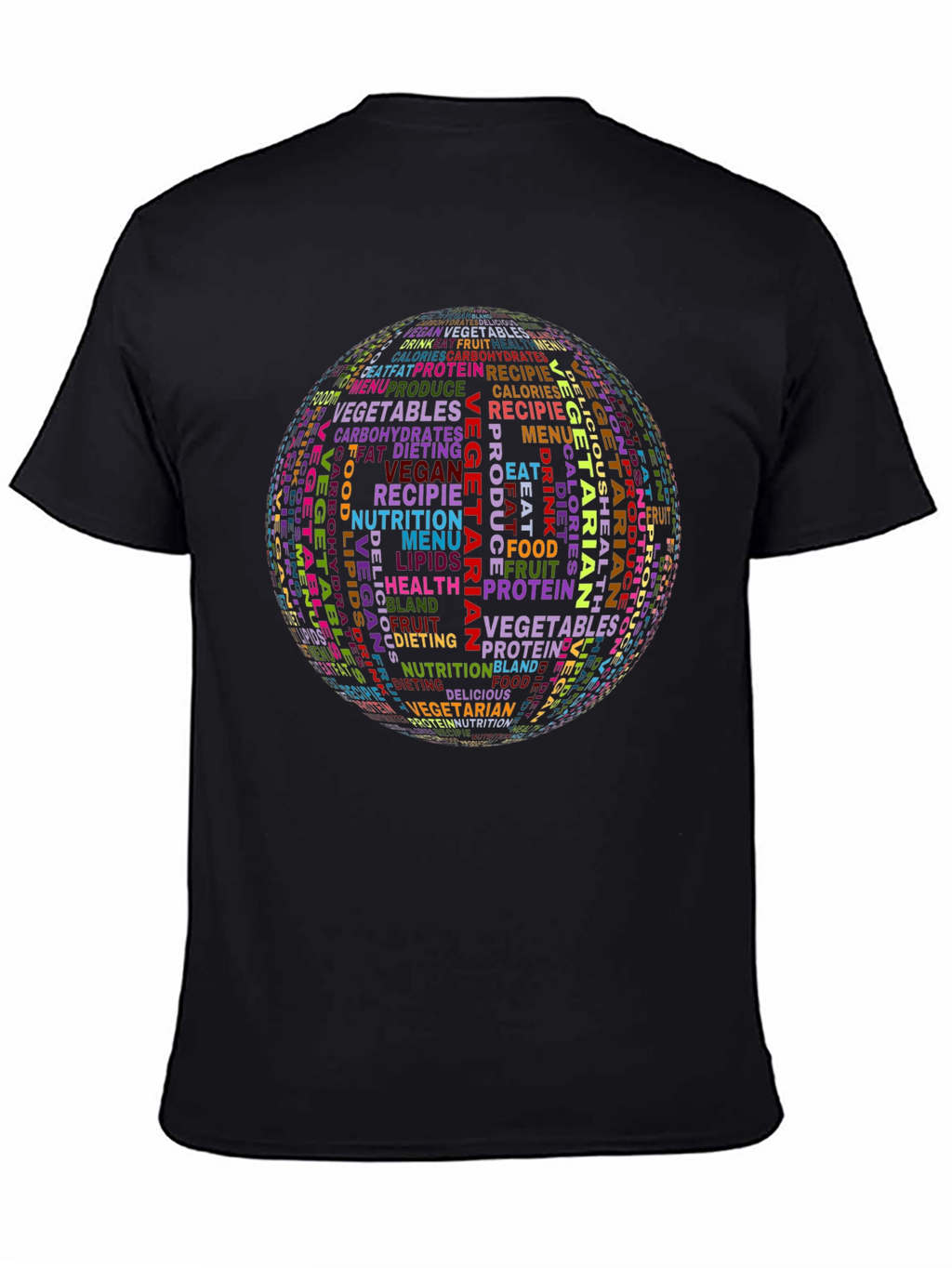 Vegetarian Word Art Graphic T-Shirt