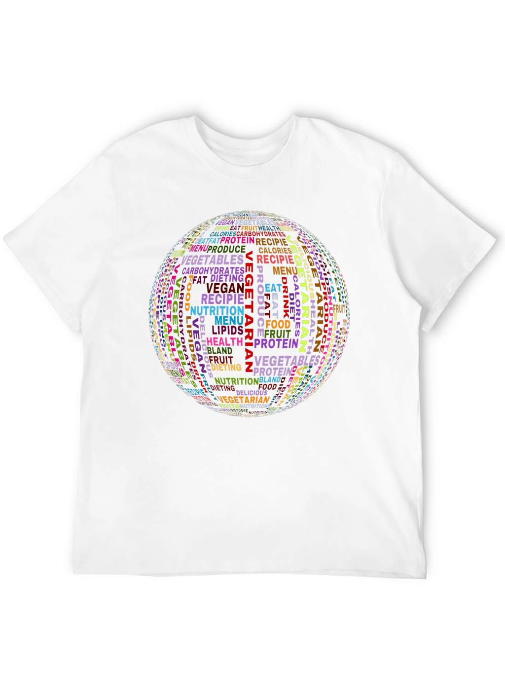 Vegetarian Word Art Graphic T-Shirt