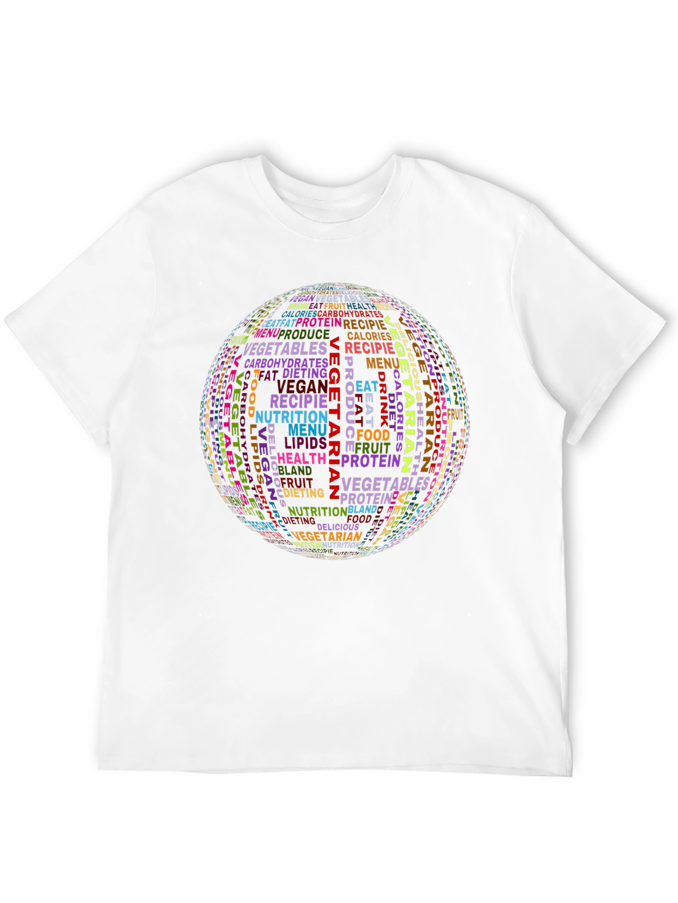 Vegetarian Word Art Graphic T-Shirt