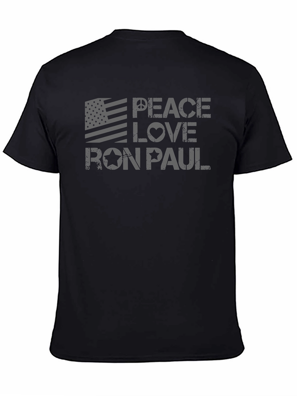 Peace Love Ron Paul Black T-Shirt