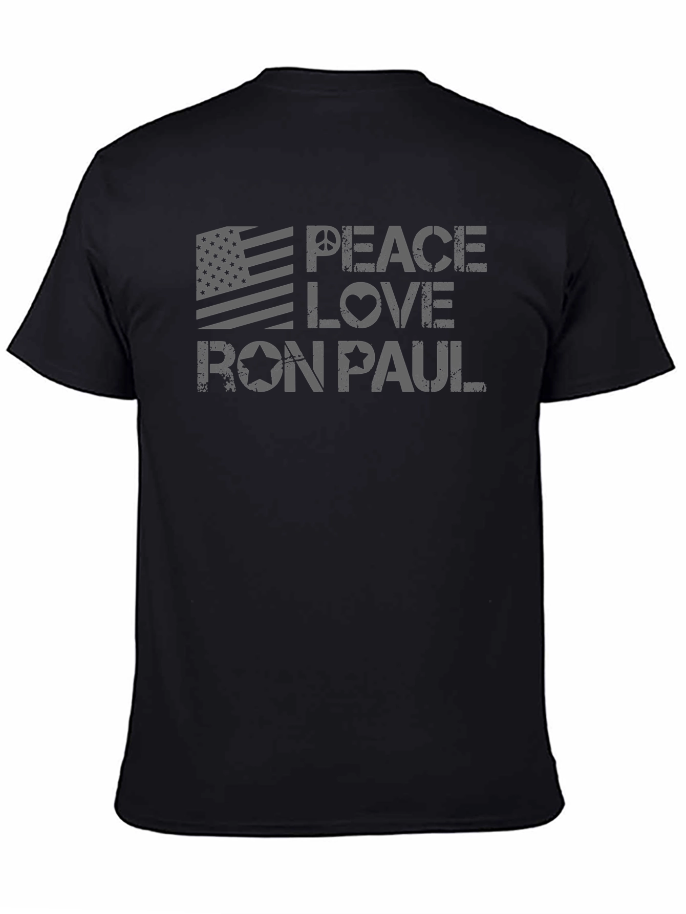 Peace Love Ron Paul Black T-Shirt