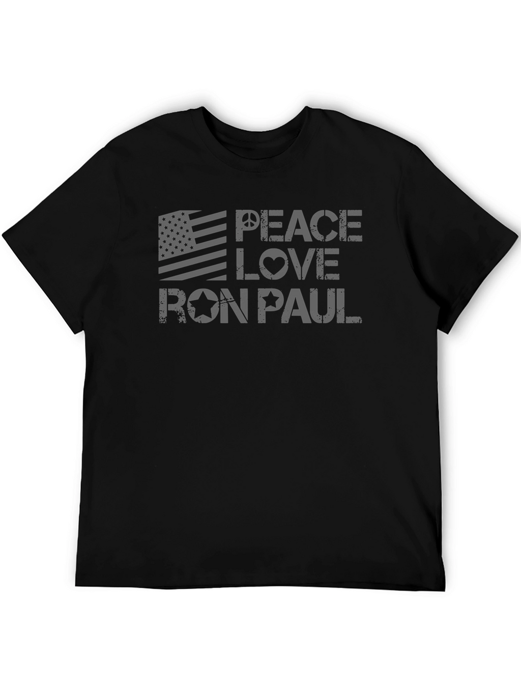 Peace Love Ron Paul Black T-Shirt