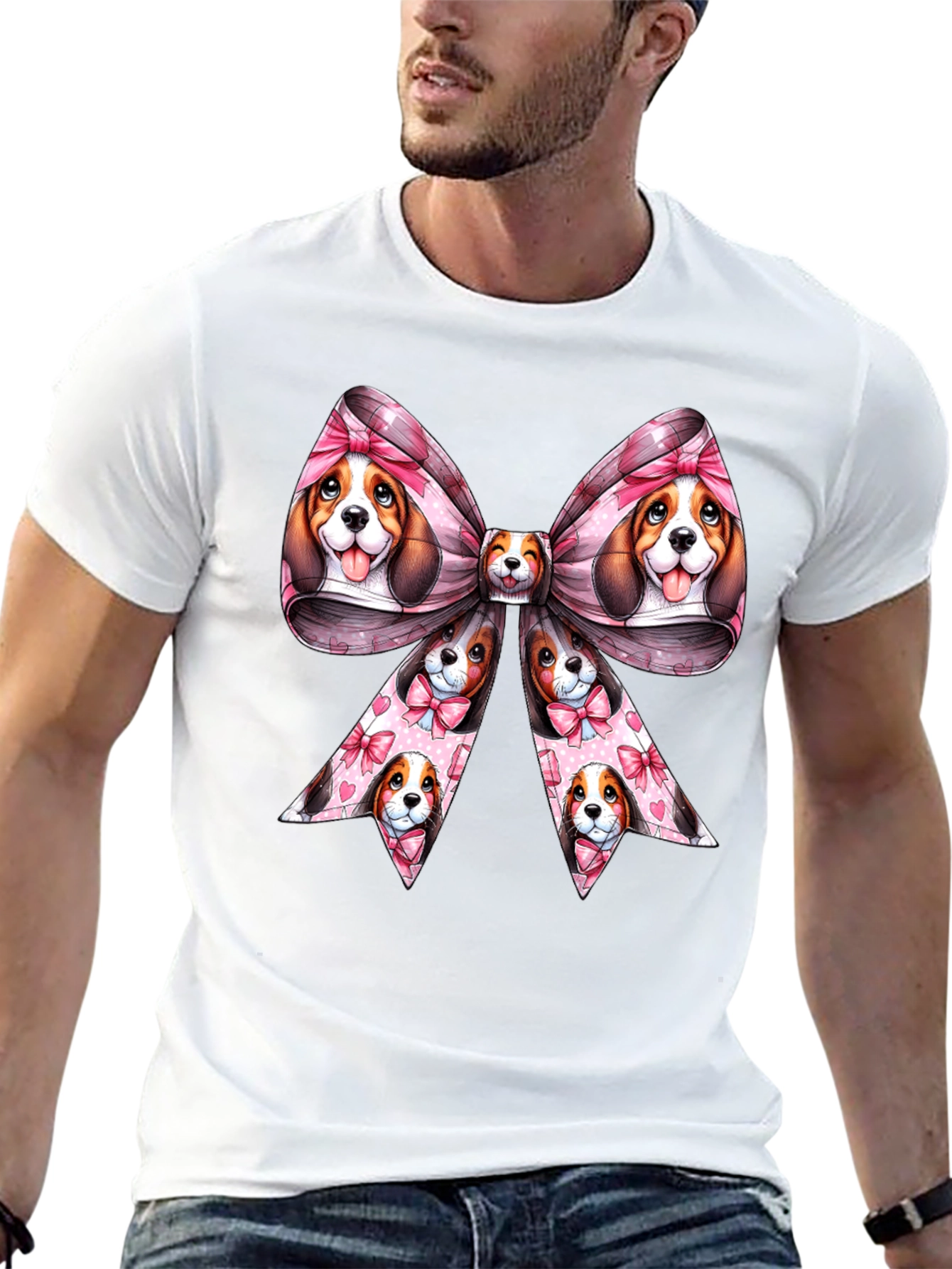 Dog Bow Graphic Tee - Cute & Stylish