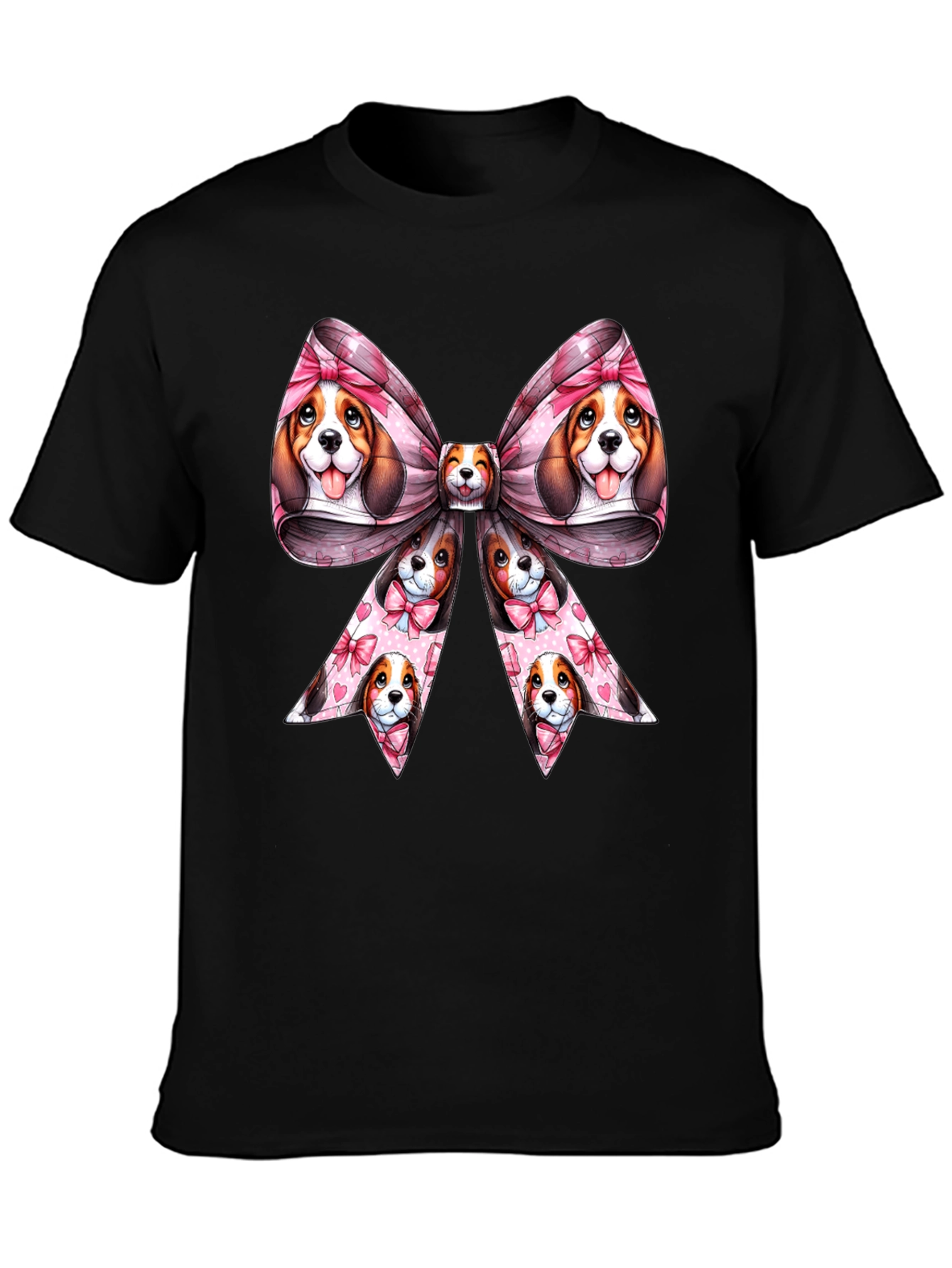 Dog Bow Graphic Tee - Cute & Stylish