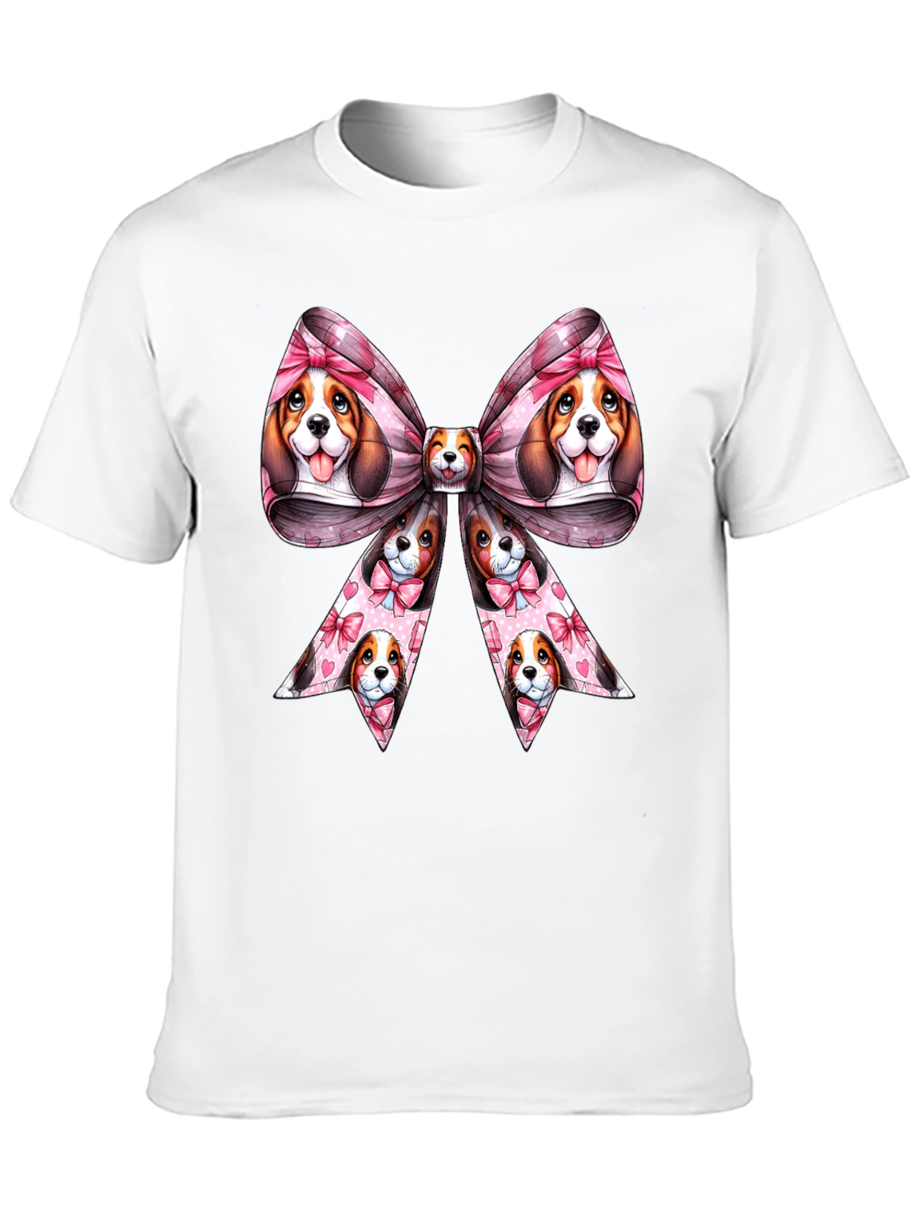 Dog Bow Graphic Tee - Cute & Stylish