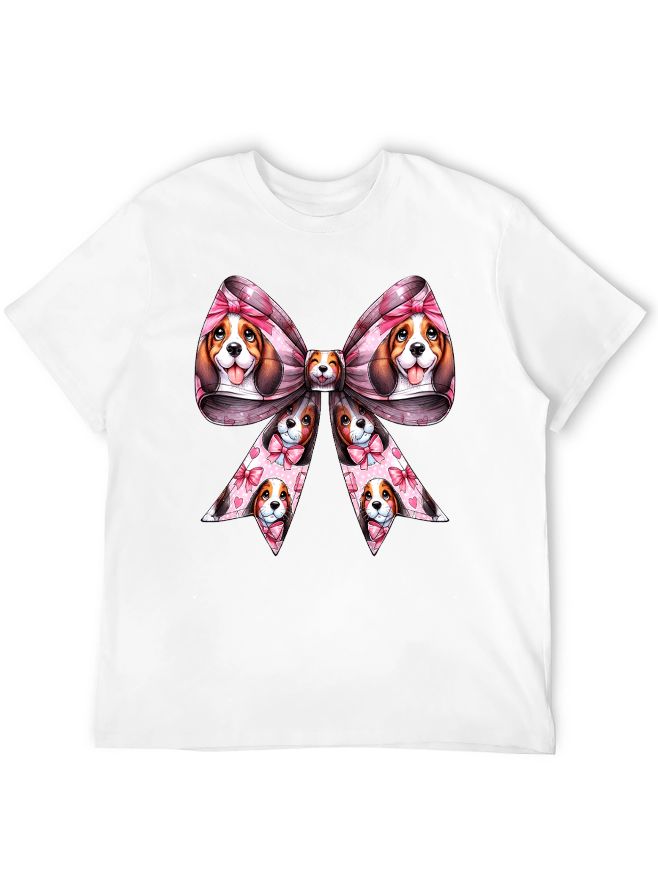 Dog Bow Graphic Tee - Cute & Stylish