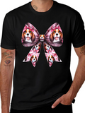 Dog Bow Graphic Tee - Cute & Stylish
