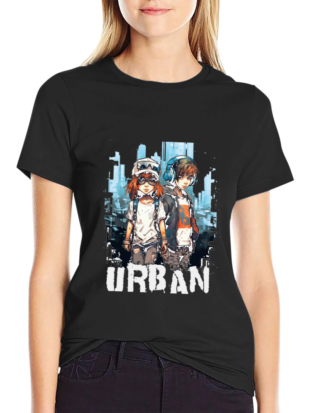 Urban Anime Graphic T-Shirt