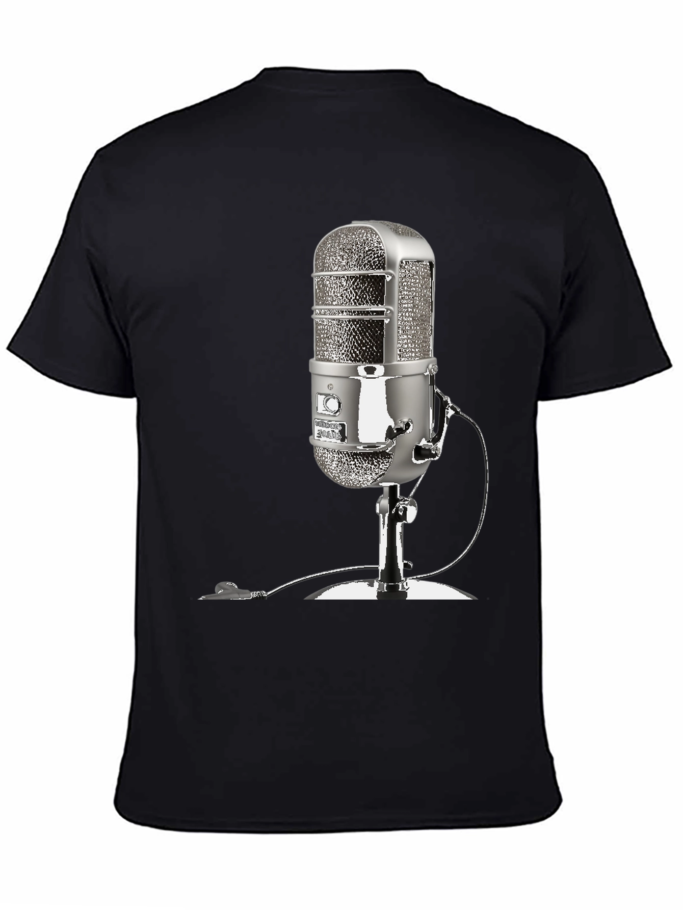 Vintage Microphone Graphic Tee - Classic Cool