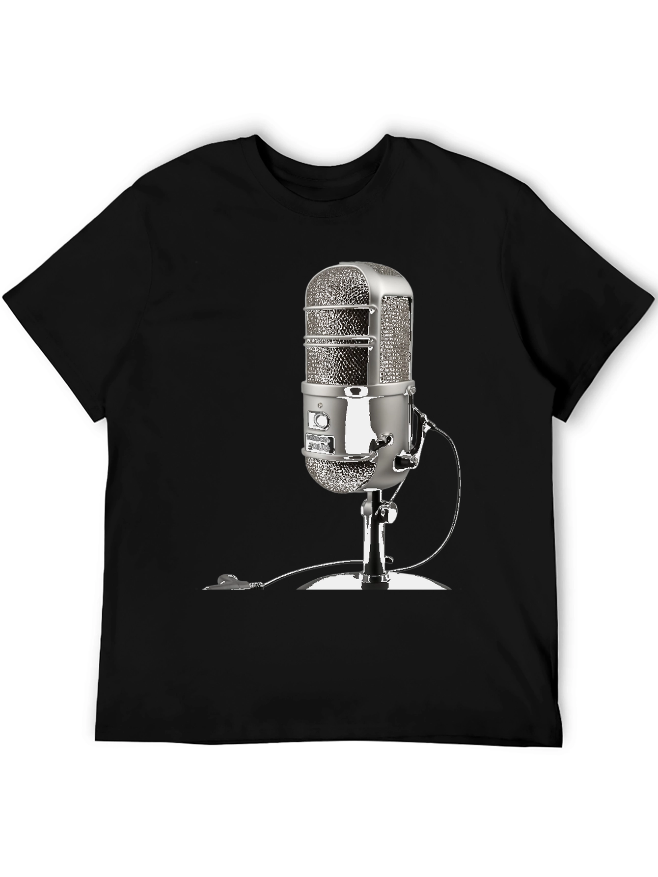Vintage Microphone Graphic Tee - Classic Cool